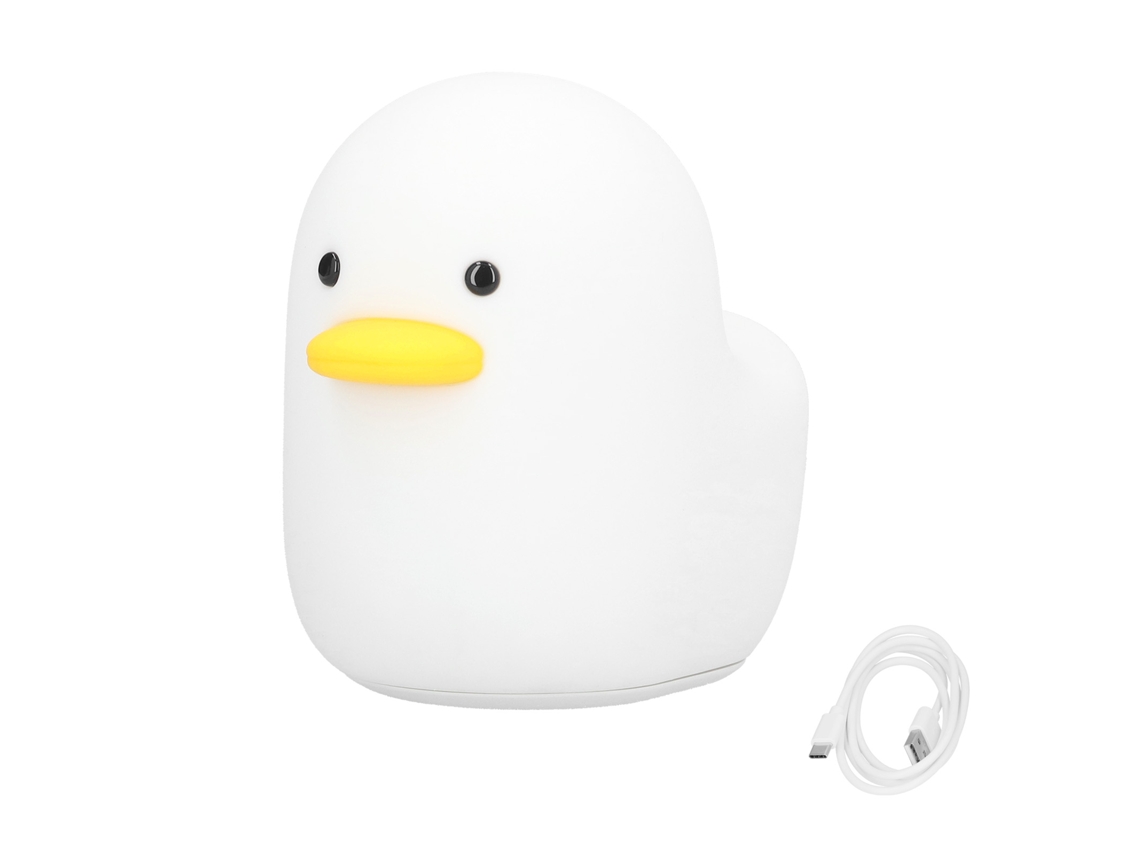 Lanterna Noturna de Silicone Pato Usb com Timer para Bebês S/MARCA