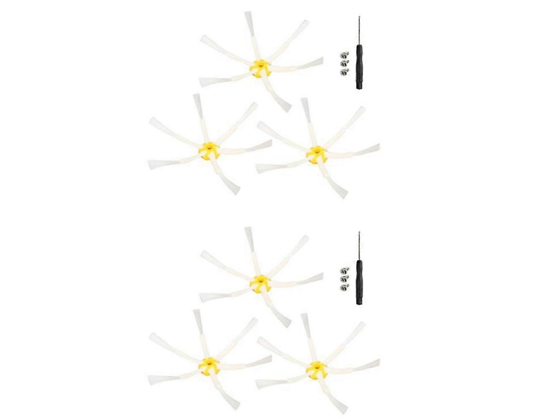 Conjunto De 6 Escovas Laterais Para Aspiradores De Pó Irobot Roomba Séries 500, 600 E 700 (modelos 530, 550, 560, 610, 620, 630, 650, 625, 760, 770 E
