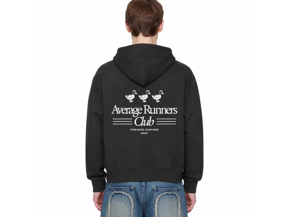 Moletom com capuz Rockinstone Average Runners Club - Estilo de designer exclusivo