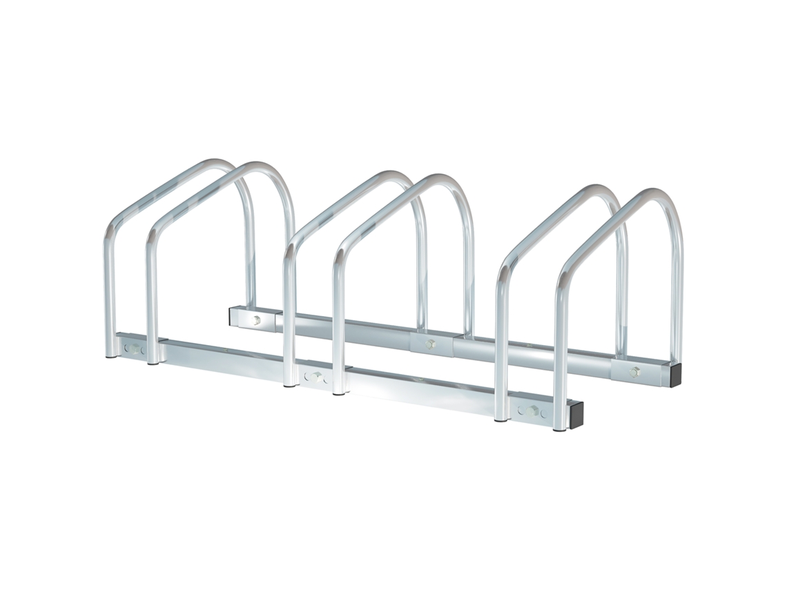 Suporte para 3 bicicletas estacionamento para interior e exterior 76x33x27cm prateleira de garagem BTFORUS