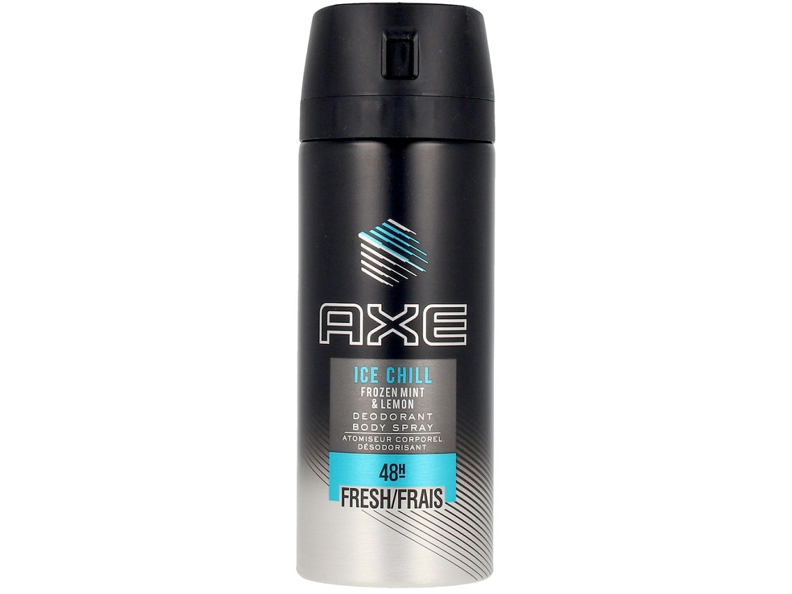 Spray Corporal - Axe - Ice Chill - 150ml - Menta Gelada - Proteção 48h - Caixa Reciclável