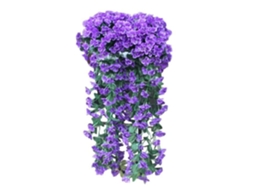 Flores Artificiais Suspensas, Violetas, Glicínias, Guirlanda de Flores Trepadeiras, Orquídeas Artificiais de Seda B6218 AQUAFORGE