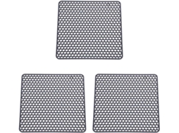Conjunto De 3-tapetes Protetores Silicone Para Bancada, Para Utensílios De Cozinha E Louças Cinza