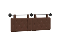 Vidaxl Cabeceira Suspensa Castanho 150 X 55 X 5 Cm Couro Sintético