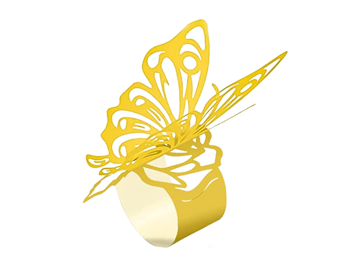 50pcs Aros para Guardanapo em Forma de Borboleta LAXISCREED