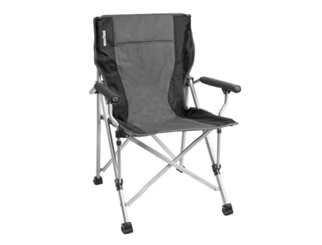 Cadeira Dobrável Brunner Raptor Cinza/preto Poliéster Aço 1 Lugar