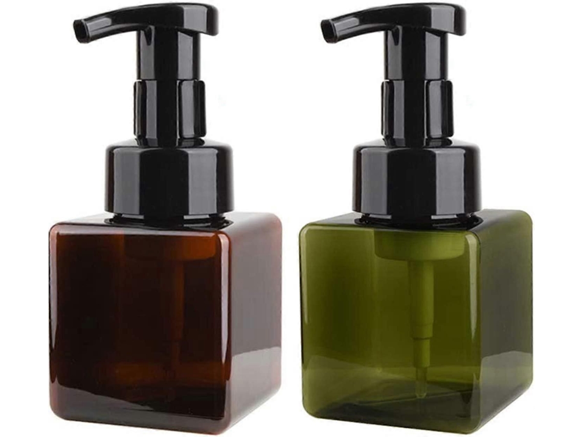 2 Frascos Com Bomba De 250ml (verde E Marrom)