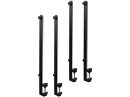 Eringogo Conjunto De 4-suportes Ajustáveis Ferro Painéis Perfurados 1a 5, 5cm, Grampo De Mesa, Montagem Rápida
