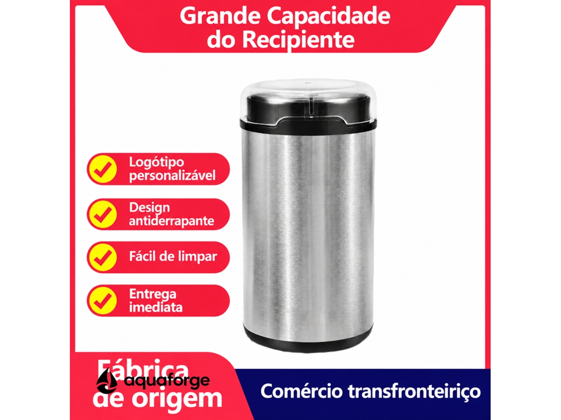 Moinho Elétrico De Café Aquaforge Com Aço Inoxidável Para Café