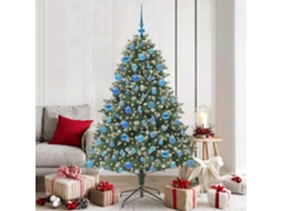 Vidaxl Árvore De Natal Artificial Verde 180 Cm Pvc, Plástico E Aço