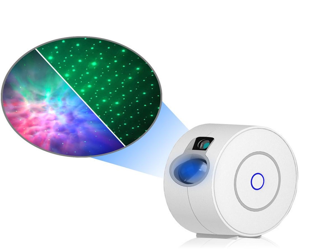 Lurelia Projetor Aurora Boreal Led, 4 Modos, Controlo Remoto, Usb, Rotação 360°, Recarregável