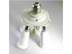 Adaptador Divisor Soquete E27 Para 4 Lâmpadas Led