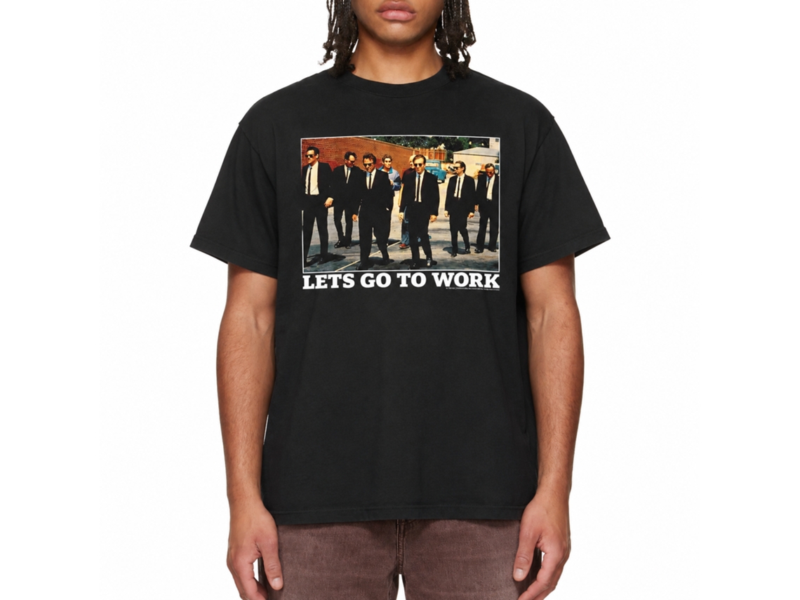 Rockinstone Reservoir Dogs Movie Lets Go To Work Black Adult T-shirt Size:m