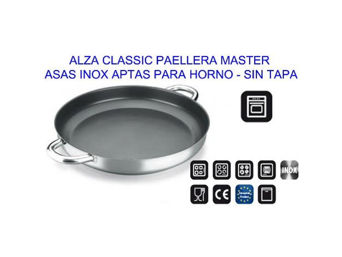 Alza classic paellera master inox 26 s-tapa apta horno