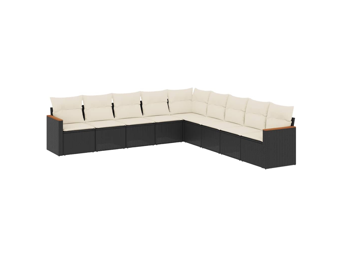 Garden Sofa Set, Garden Sofa Sets Vidaxl Preto Rattan / Vime (n/a)