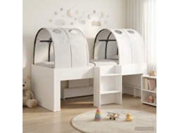 Vidaxl Cama Com Túnel 3 Unid. Branco Derivados De Madeira