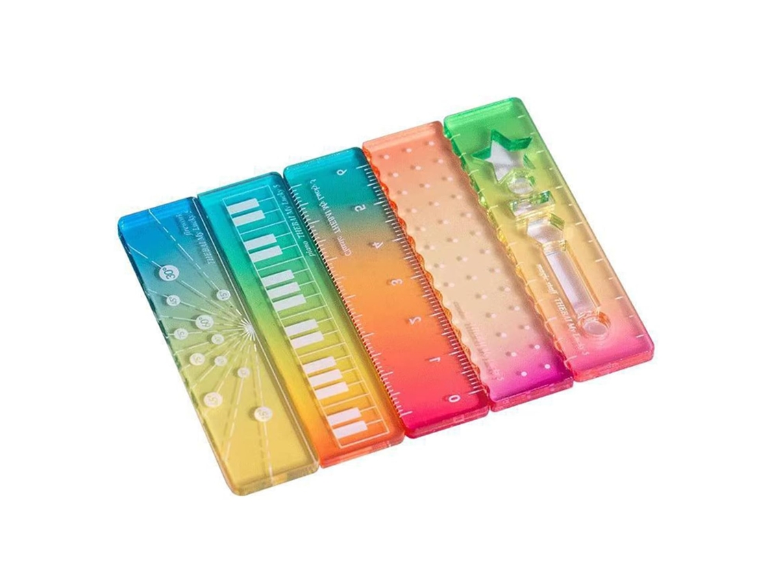Régua colorida para bolsas, ferramenta de medição flexível e multicolorida, régua para bolsas ideal para scrapbooking e planejamento.