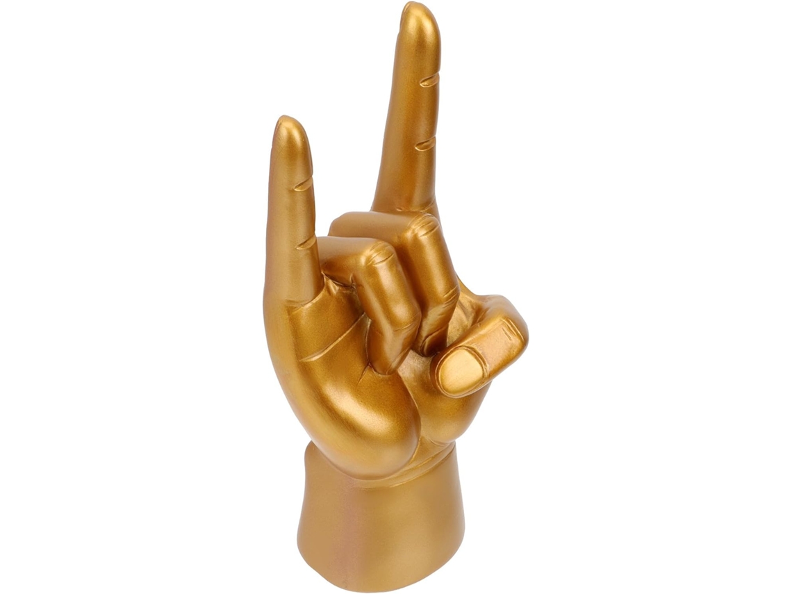 Suporte Para Capacete De Rock Galpada, Ornamento Em Resina Sintética Dourada, Decoração Criativa Para Mesa De Escritório
