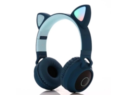 Fones de Ouvido Bluetooth Infantil com Luzes Led, Fones Sem Fio/com Fio para Crianças com Microfone
