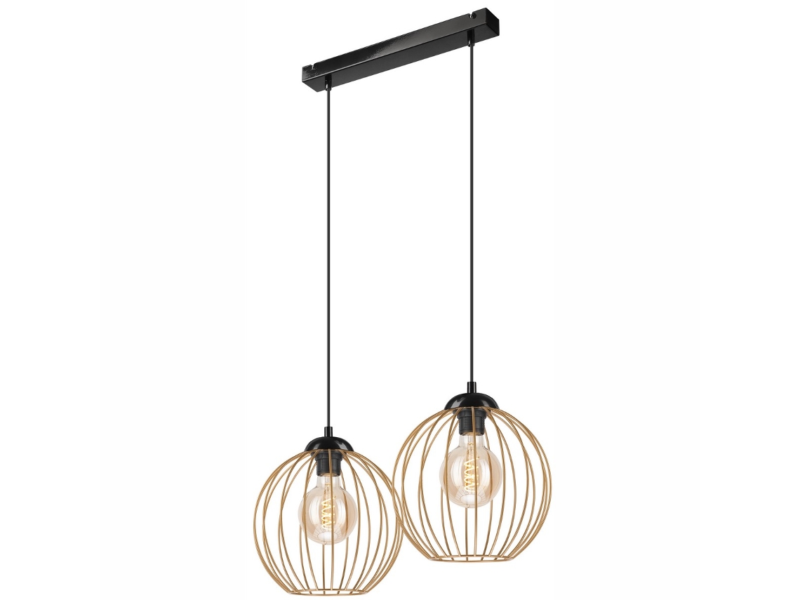 Candeeiro Suspenso Zoya, Metal, Ouro, 55x24x100 Cm, Seven Design
