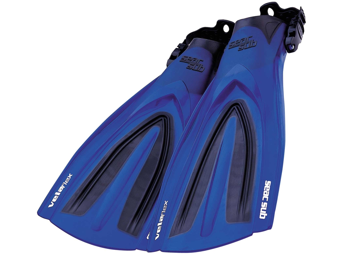 Nadadeiras Seac Sub Vela Flex Azul/preto Tamanho P/m Seac