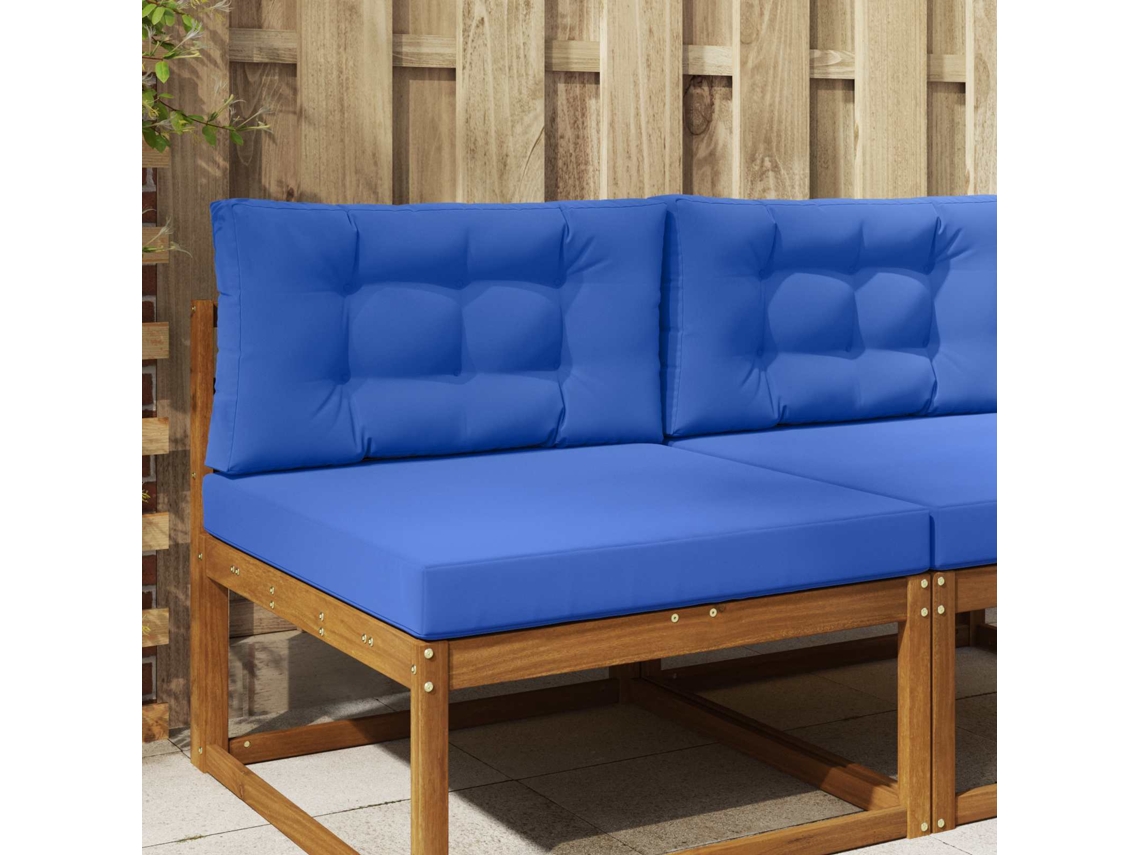 Vidaxl Almofada Para Sofá Externo 2 Pcs Azul Royal Poliéster