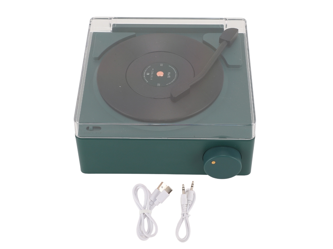 Reloj despertador Bluetooth estéreo retro, sonido nítido, pequeño, verde | S/MARCA