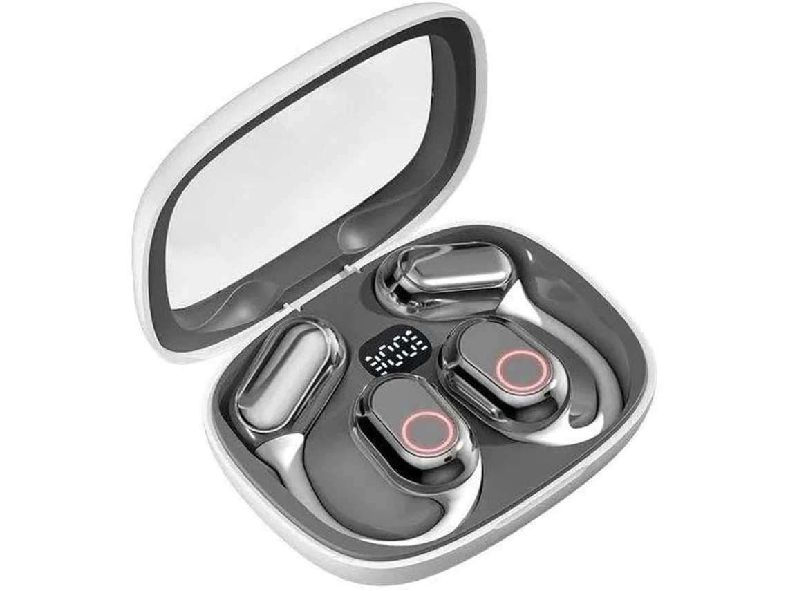 Fones De Ouvido Sem Fio Bluetooth Hifi Estéreo Com Display Led Gancho À Prova Dágua Preto Bestvite