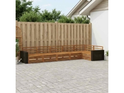 Vidaxl Conjunto De Sofás Para Exterior 6 Pcs Natural