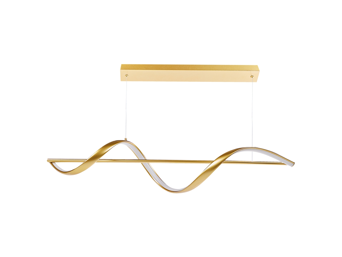 Candeeiro suspenso LED dourado KHUTTI
