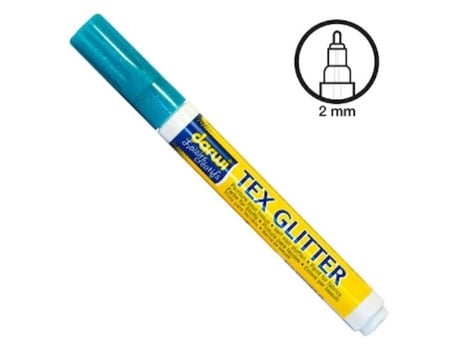 Caneta De Pintura Para Tecido Turquesa Brilhante Darwi