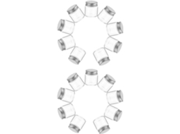 Conjunto De 30 Mini Potes Vidro Cabilock Com Tampas Herméticas, 50ml, Para Armazenamento Diário, Com Vedação Hermética E