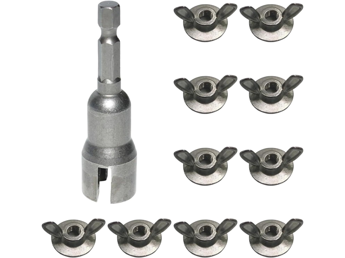 Porcas E Parafusos Borboleta De 6 Mm Com Chave De Fenda Ergonômica