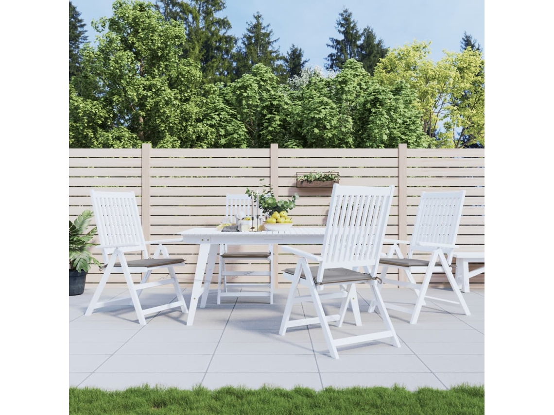 Vidaxl Almofadões P/ Cadeiras De Jardim 4 Pcs Tecido Oxford Cinza