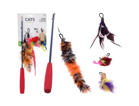 Juguete Gatos Plumas 4 Piezas Surtido Blister Cats