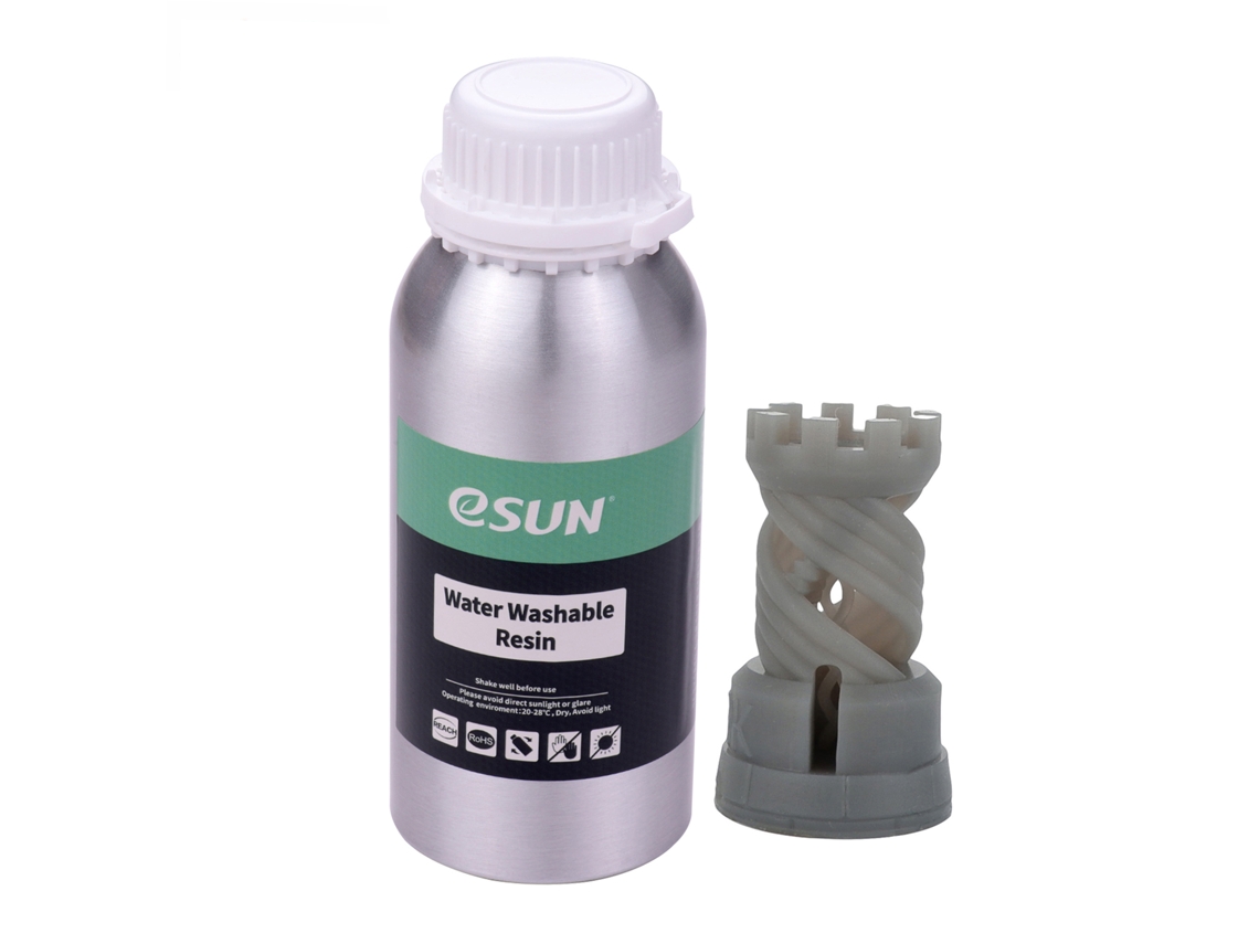 Resina Lavável Com Água Para Impressora 3d Lcd Durabilidade 76d Compatível Com Anycubic Creality 500g Cinza