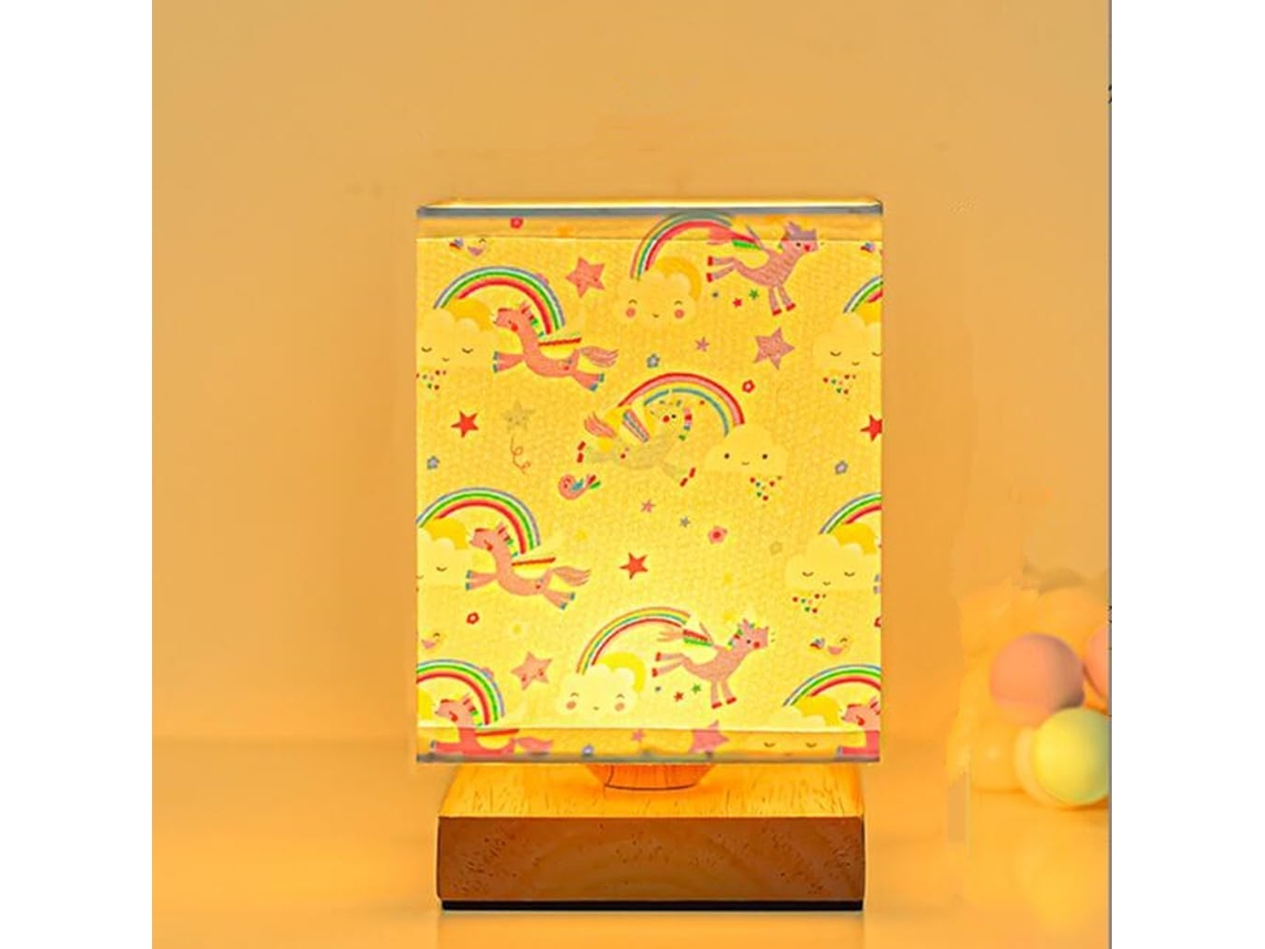 Luminária Noturna Moderna De Madeira Com Led, Abajur Infantil, 3000k Regulável, Luminária De Cabeceira Simples Para