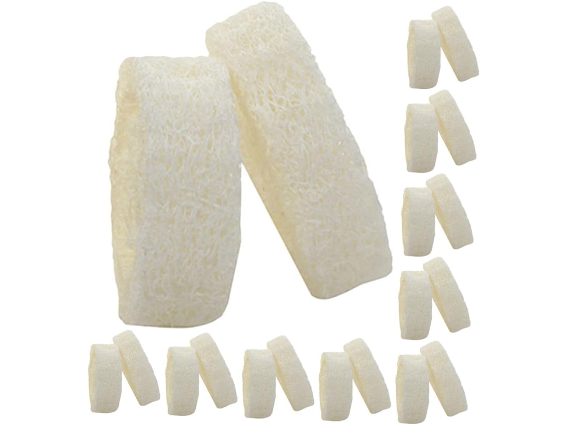 Wooneky 25-esponjas De Bucha Esfoliantes Naturais, Espessas, Absorventes E Respiráveis Para Banho, Escova Para Pele