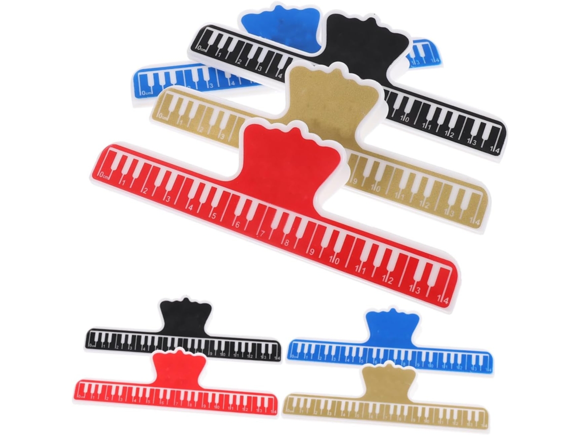 Conjunto de 8 Prendedores Partitura em Abs para Fixar Páginas e Manter Partituras Ou Receitas no Lugar. 15,00