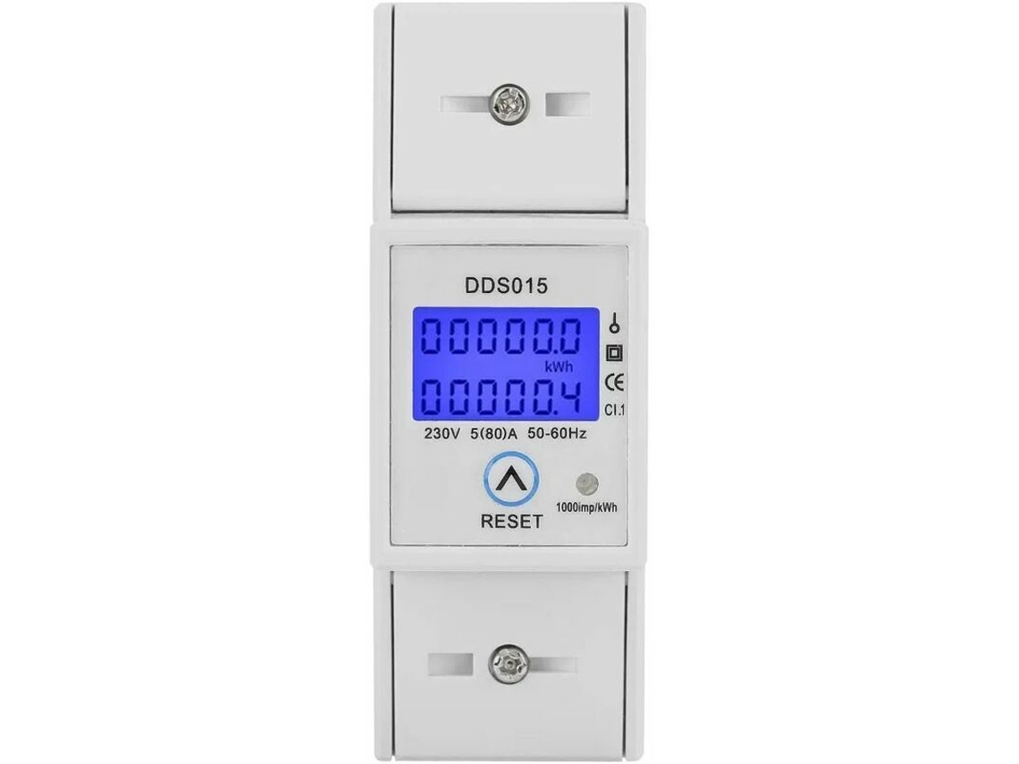 1 Unidade De Medidor De Energia Monofásico 5-80a 230v 50hz Com Tela Lcd Retroiluminada