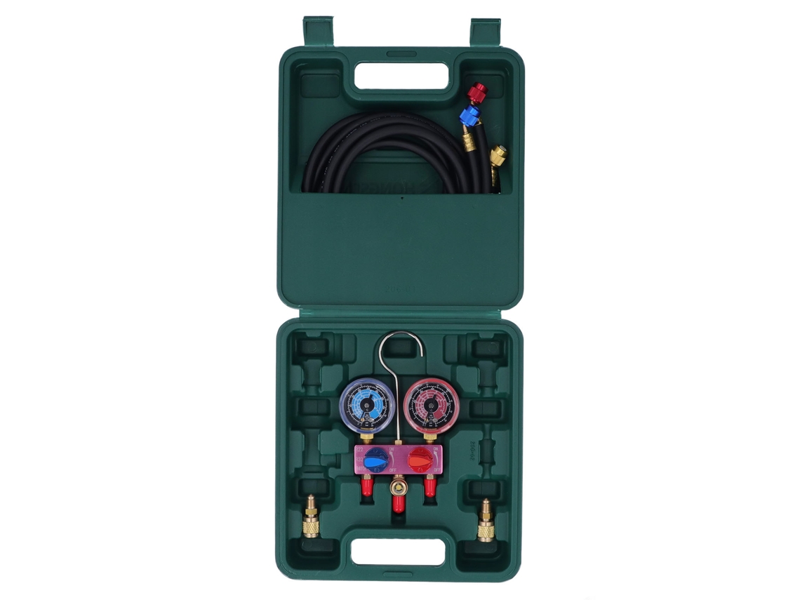 Laxiscreed Manómetro De Pressão De Refrigerante G1/4 Com Mangueira E Válvula De Esfera