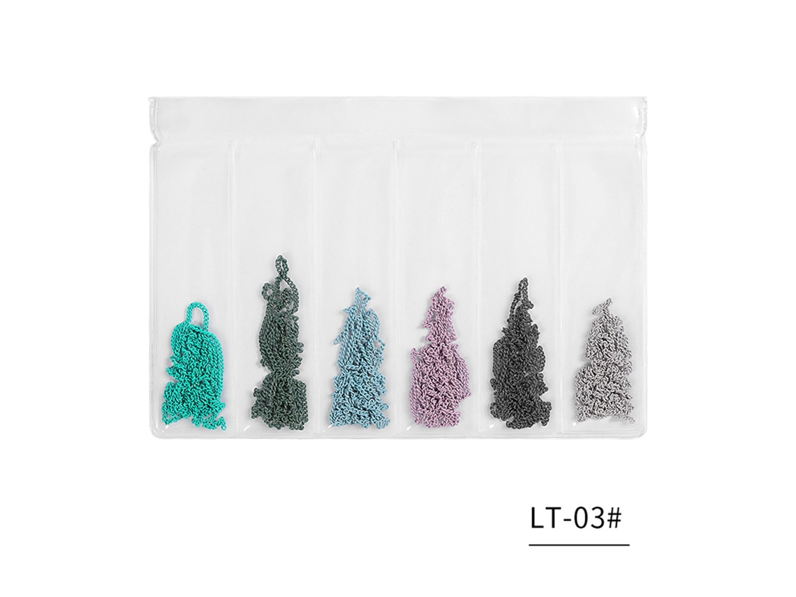 Decoración De Uñas Artísticas Cadena De Aleación Con Borlas Estilo Punk Para Manicura Diy (03)