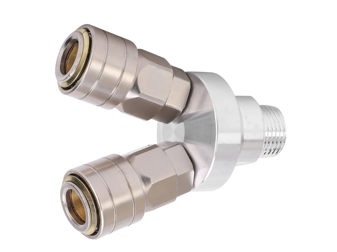 Conector De Mangueira De Ar Circular Laxiscreed 2 Vias Com Travamento Automático