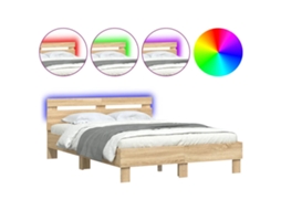Bed Frame, Bed Frames Vidaxl Marrom Madeira Processada (120 X 190 Cm)