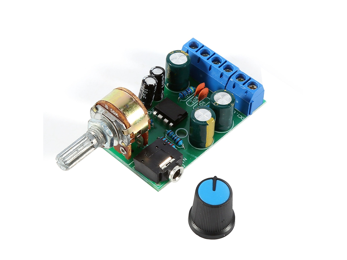 Módulo Amplificador Estéreo de 2 Canais Tda2822m 1.8 12v com Jack de 3.5mm Placa de Áudio S/MARCA