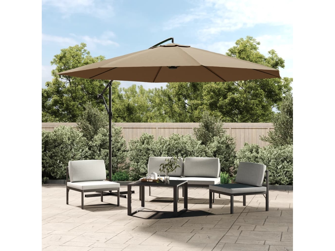 Cantilever Garden Parasol, Cantilever Garden Parasols Vidaxl Cinzento-acastanhado Tecido (n/a)