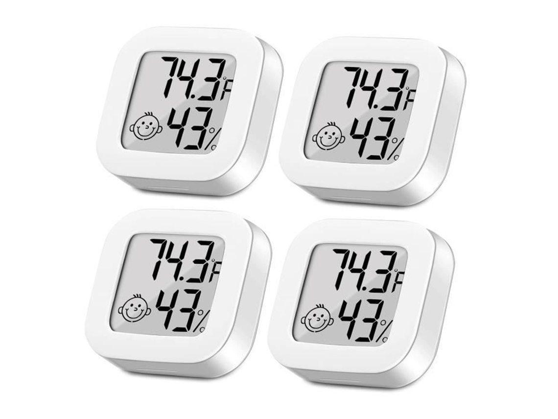 Mini higrômetro interno do termômetro do lcd, 4 peças digital thermo higrômetro indicador precisão monitor de temperatura ambiente o27 S/MARCA