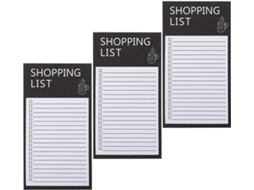Bloc-notes Magnétique Pour Courses, Lote De 3, Papel Noir
