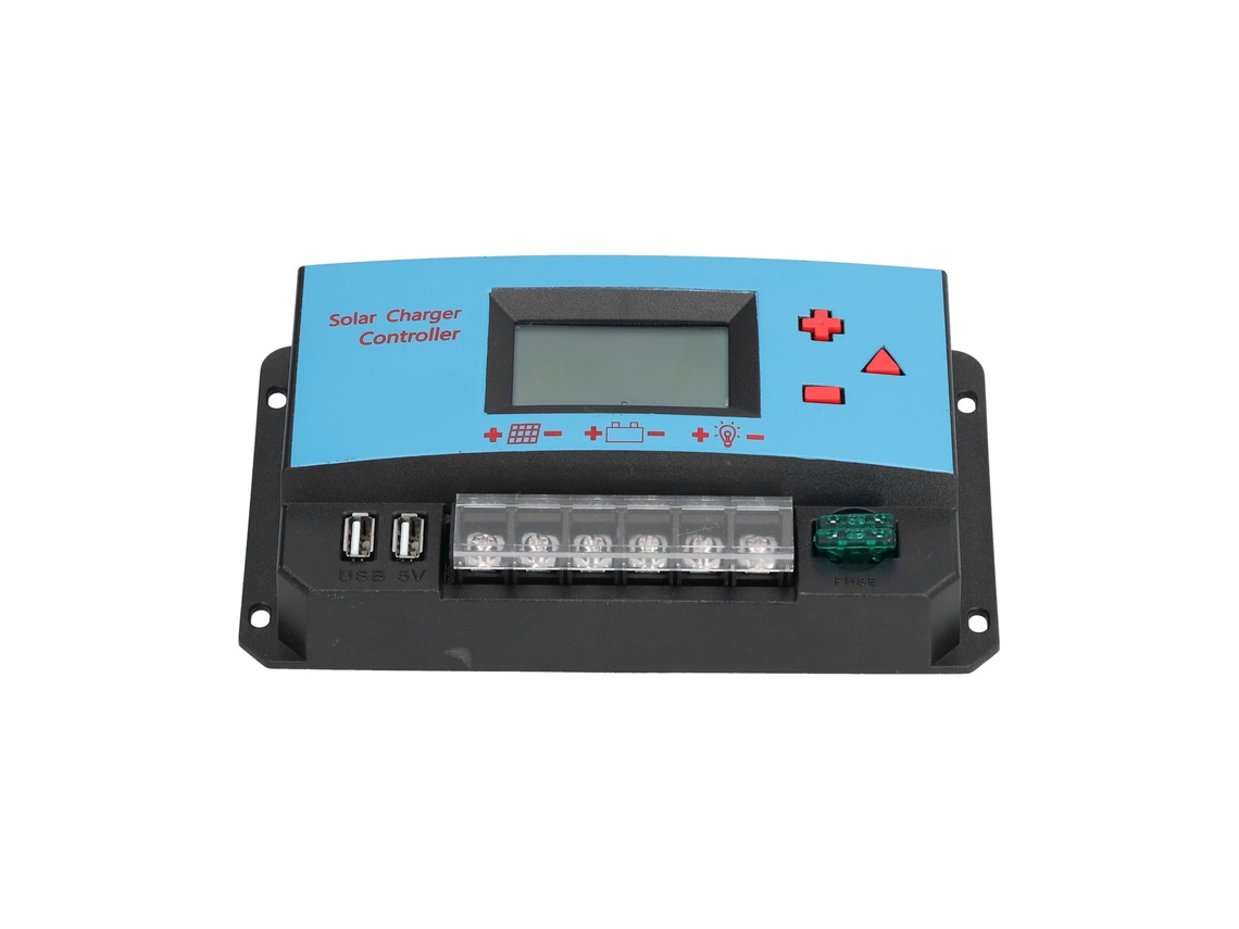 Controlador de Carga Solar PWM com LCD e USB, à prova d'água