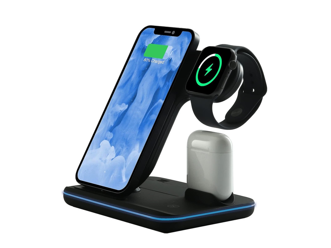 Carregador Sem Fio Qi Fast Para Apple, Samsung Yizhood Preto